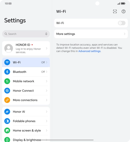 Press the indicator next to 
