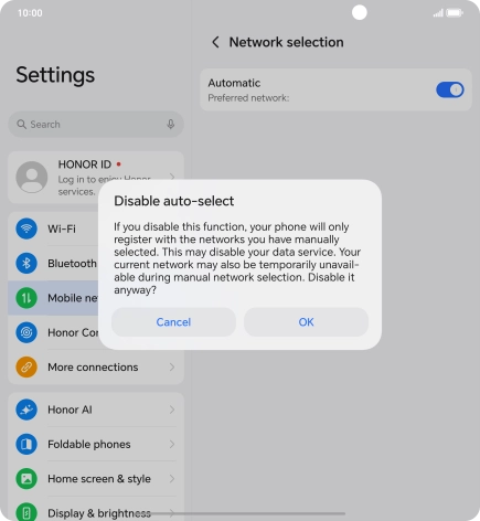 Press OK and your phone will search for networks. Press OK and your phone will search for networks.