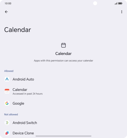 The total app activity for the selected phone function is displayed.