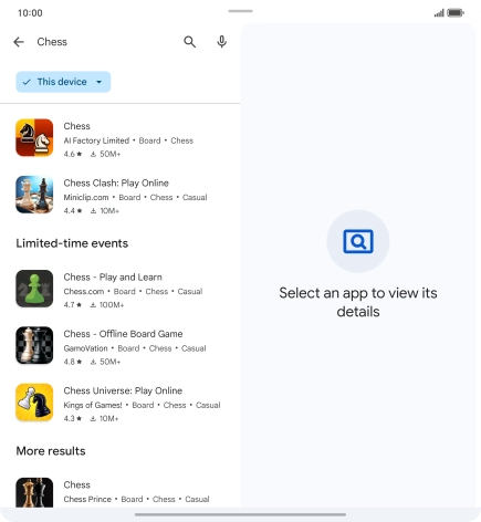 Press the required app.