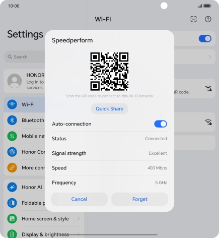 Place the QR code inside the camera frame on the other device to scan the code.