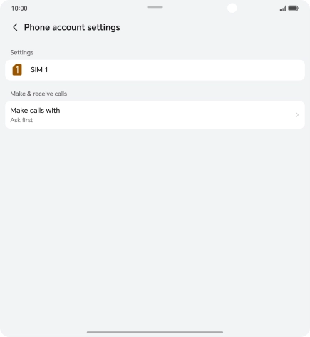 Press the name of the SIM.