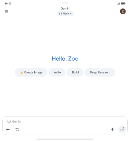 Press the profile icon.