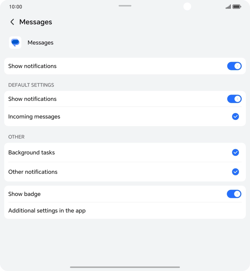 Press the indicator next to Press the indicator next to