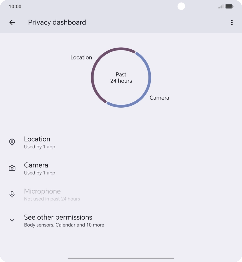 Press See other permissions.