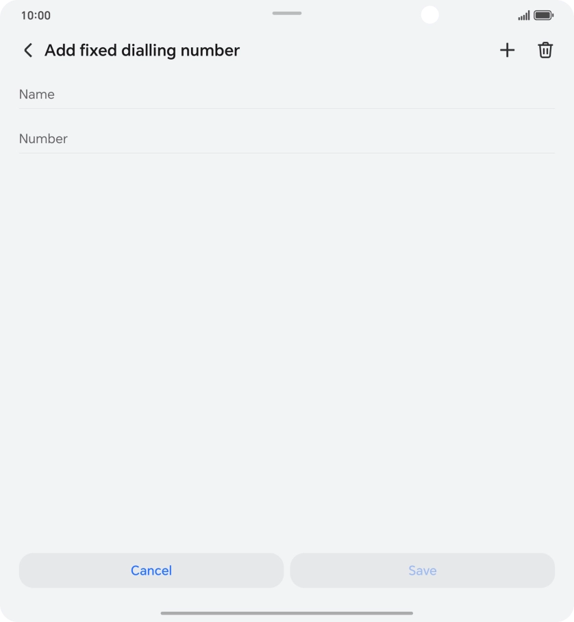 Press Name and key in the required name.
