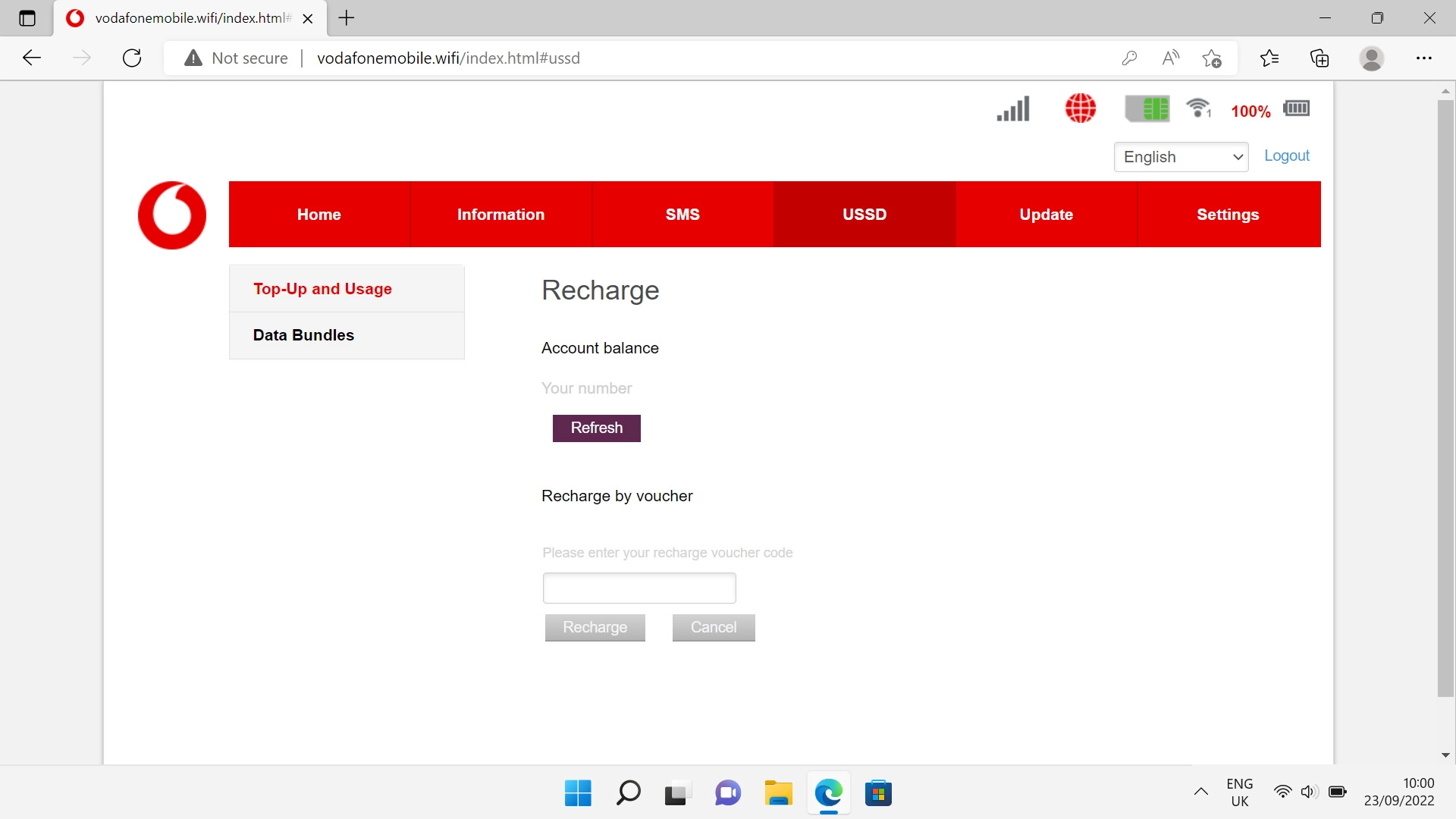 In USSD you can view information about your price plan.
