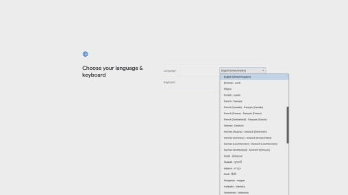 Click the required language.