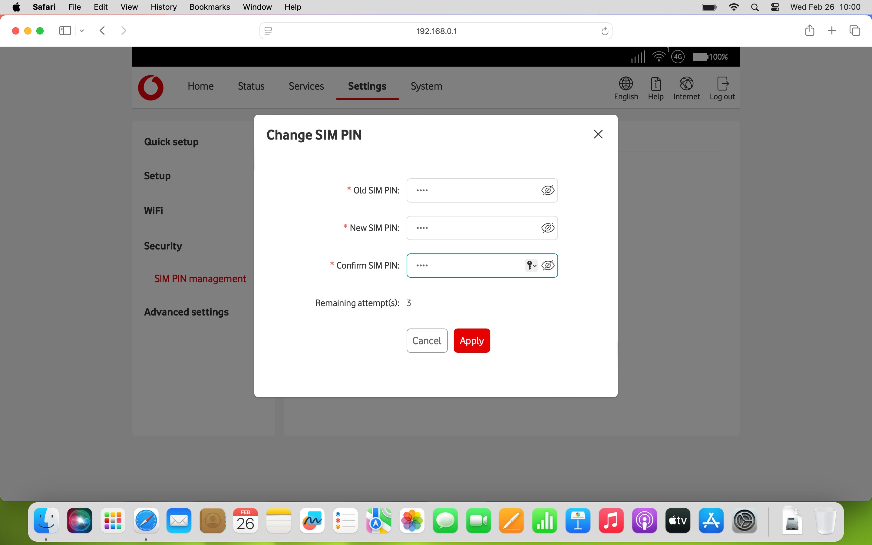 Click Apply.