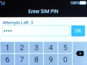 If you're asked to key in your PIN, do so and press OK.