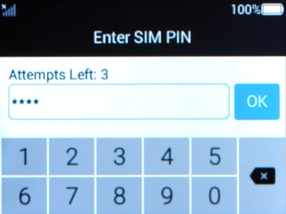 If you're asked to key in your PIN, do so and press OK.