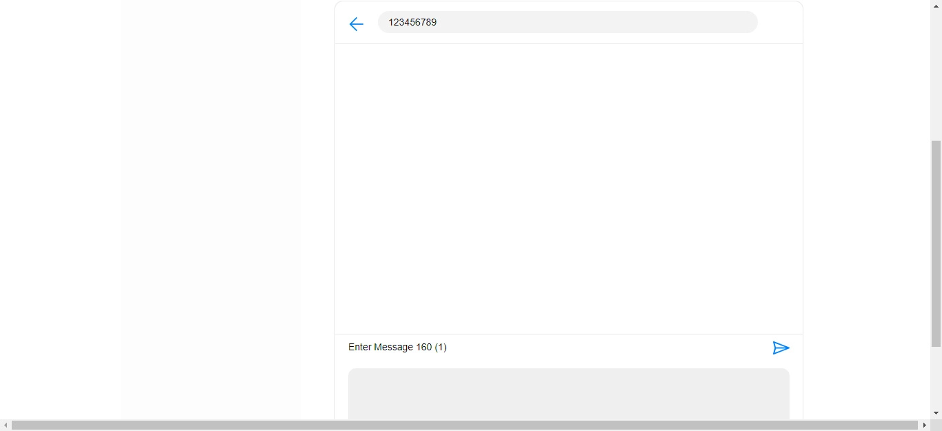 Click the text input field and write the text for your text message.