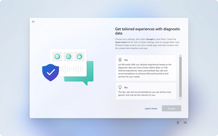 Click the required setting.