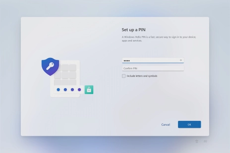 Click Confirm PIN and key in the required PIN again.