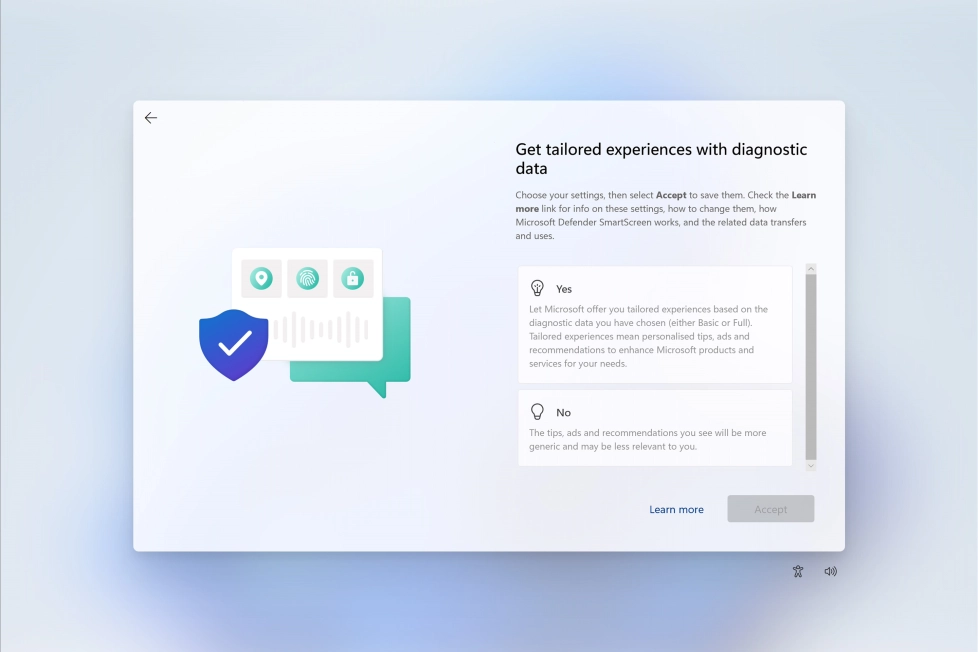 Click the required setting.