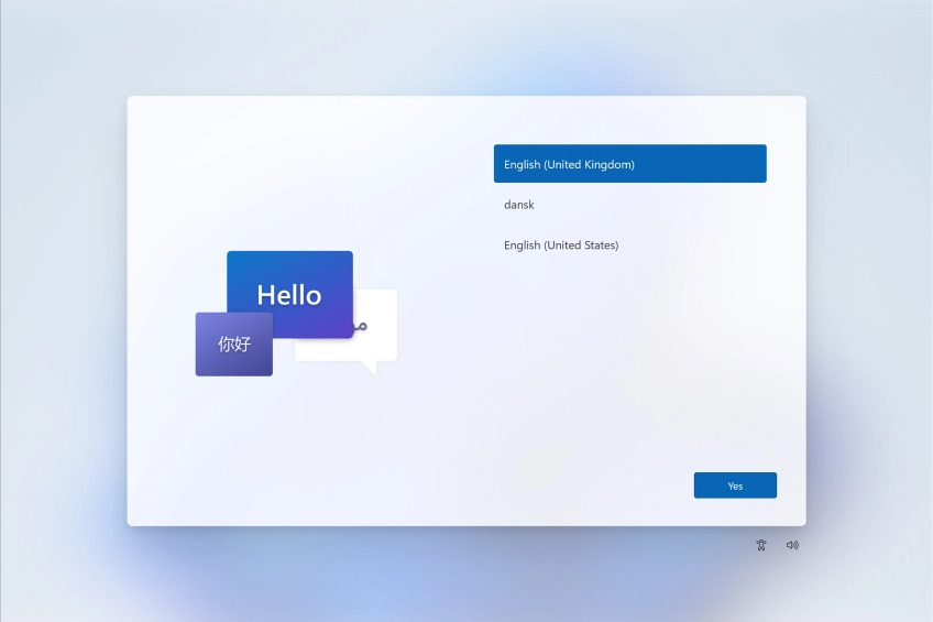 Click the required language.