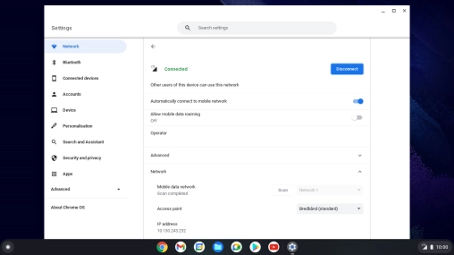 Click the close icon to return to the home screen.