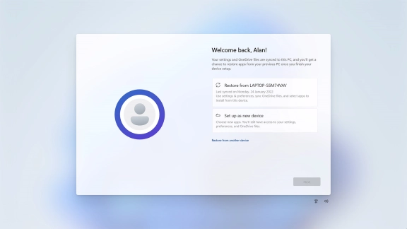 Click Set up as new device.