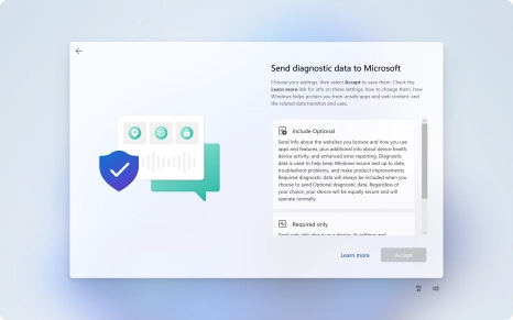 Click the required setting.