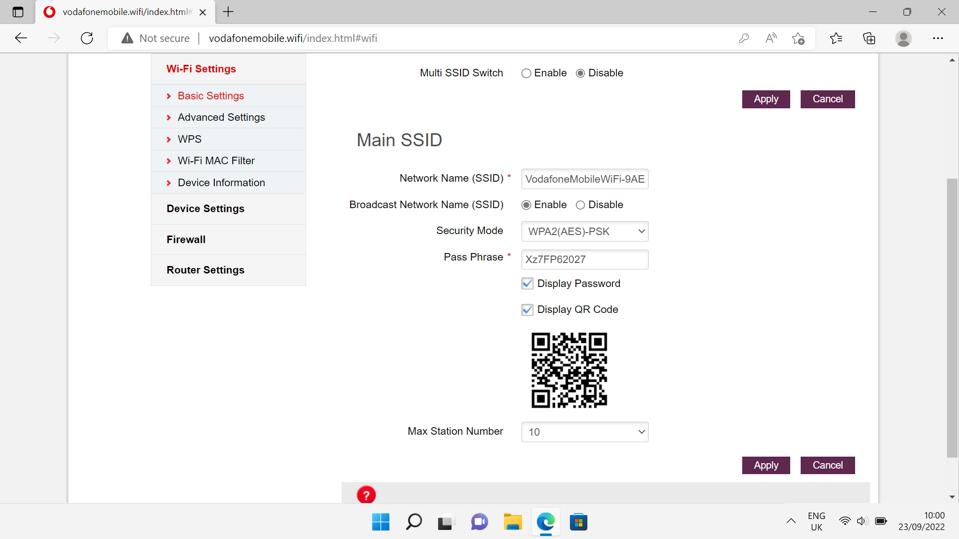 Click the field next to 