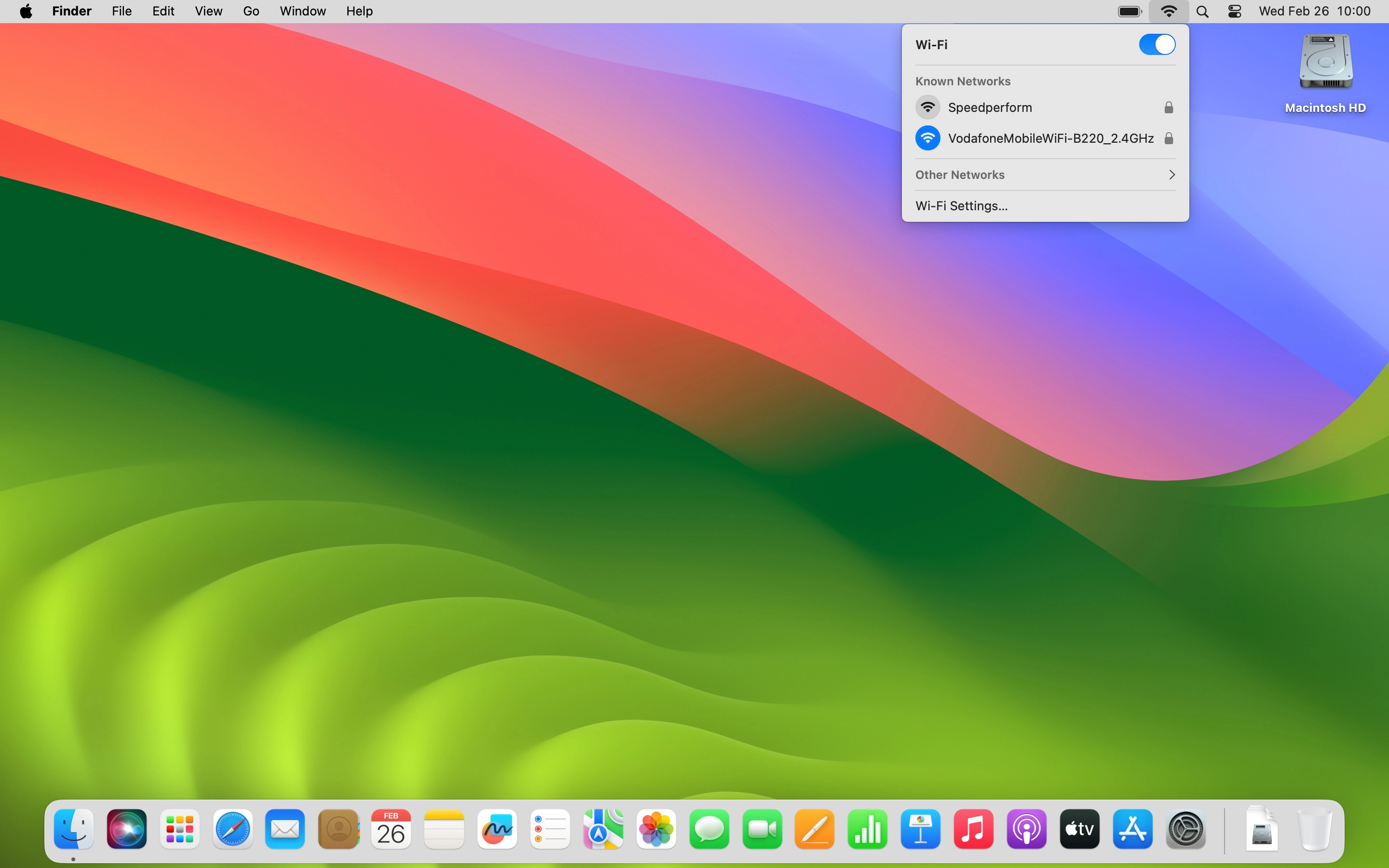 Click the Wi-Fi icon next to the active network to disconnect from the internet.