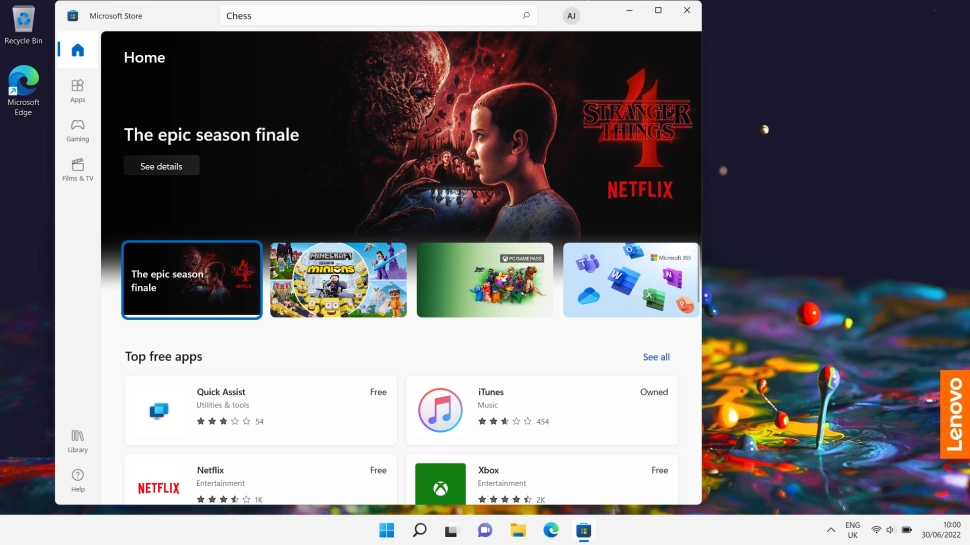 Key in the name or subject of the required app and click the search icon.