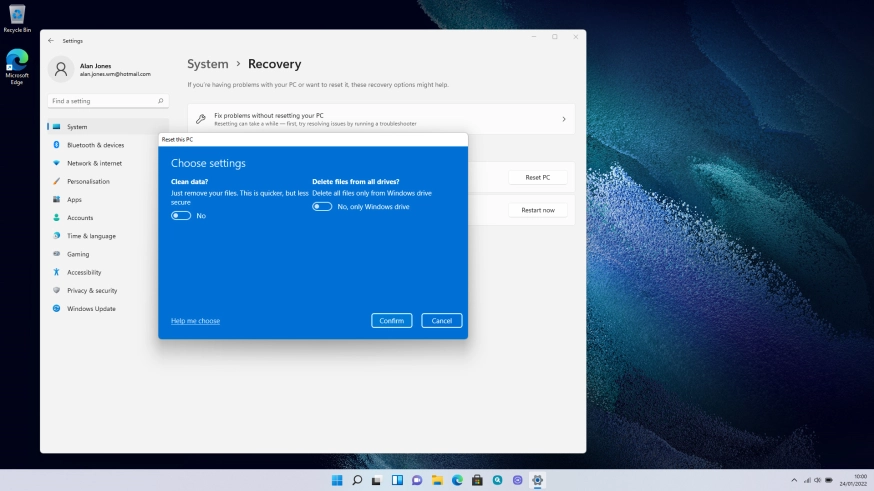 Click the indicators to select the required settings.