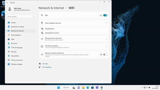 Click the required Wi-Fi network.