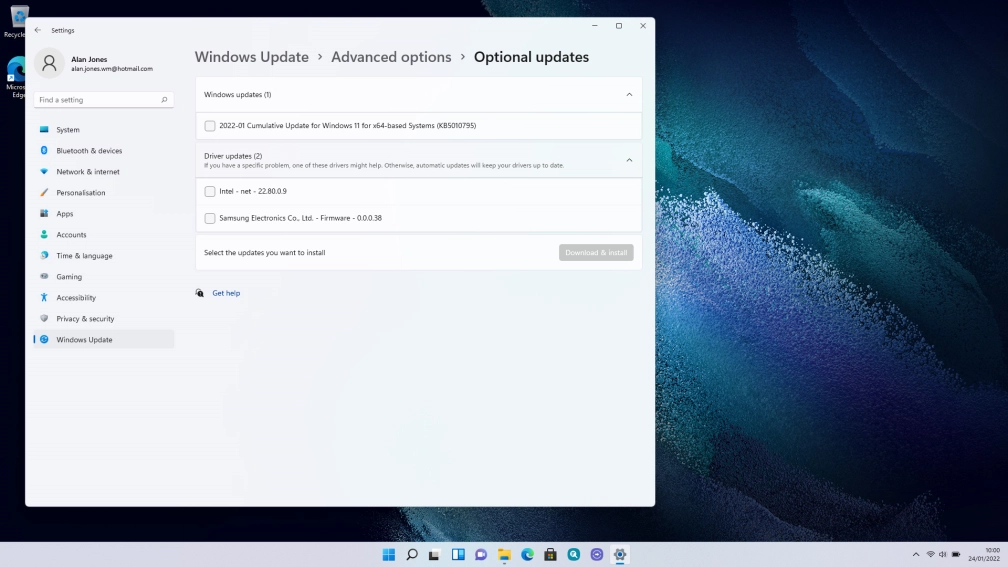 Click the fields next to the required updates. Click the fields next to the required updates.