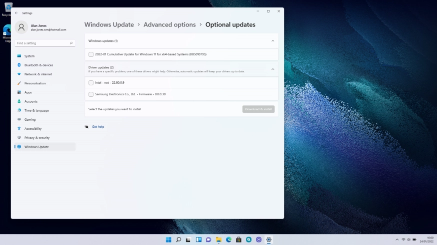Click the fields next to the required updates. Click the fields next to the required updates.