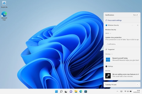 Notifications will be displayed above the calendar. Click arrow down next to the required notification to read it.