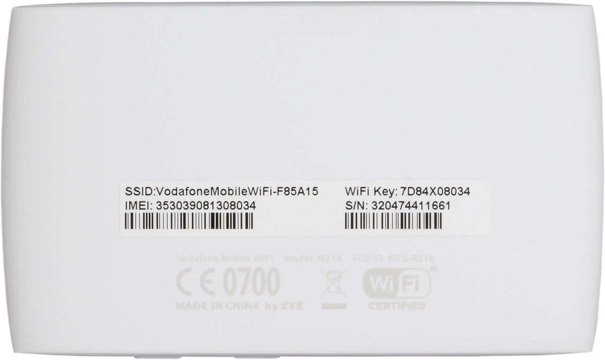 You'll find the password and name of the Wi-Fi hotspot on the back of your router.