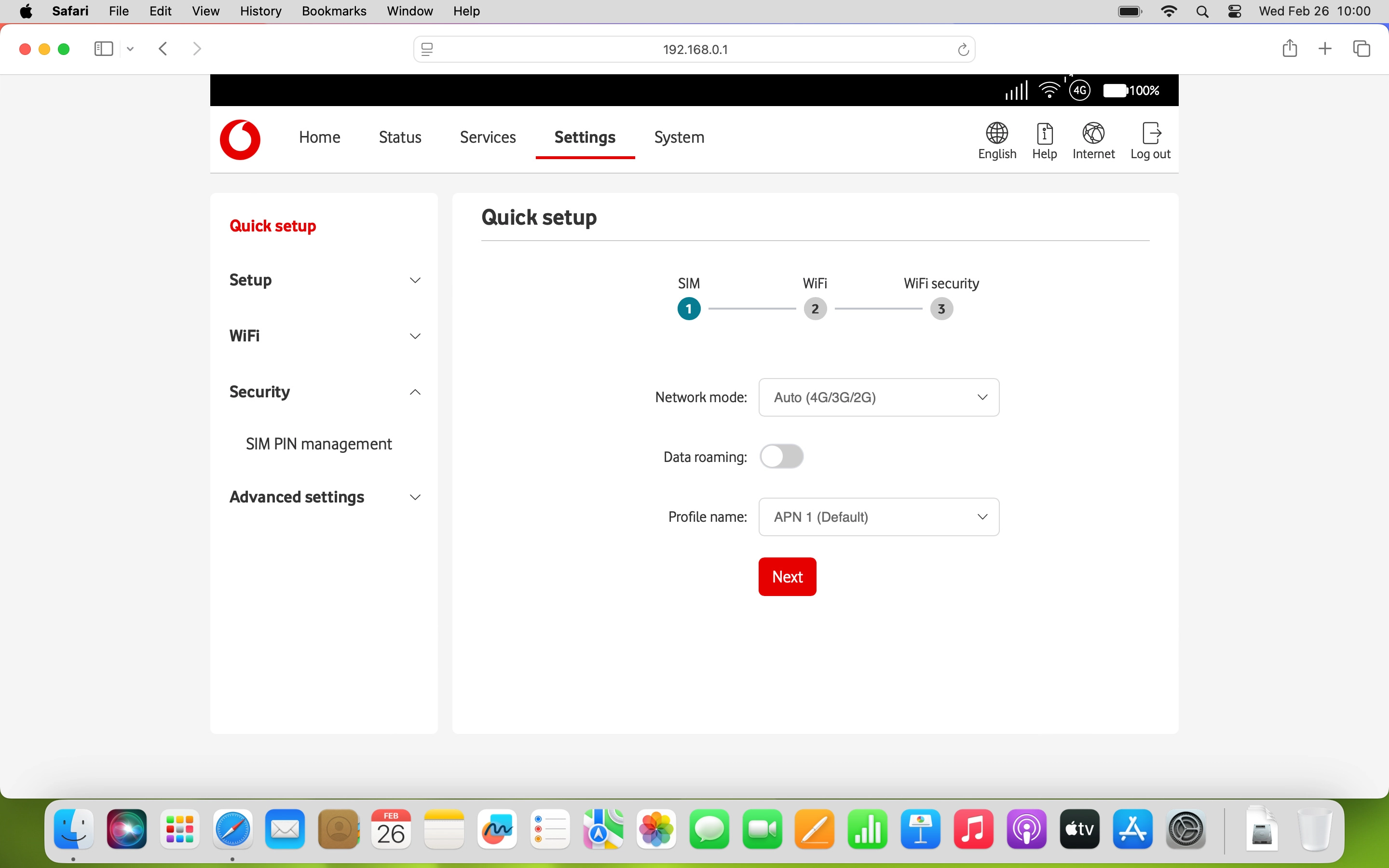 Click SIM PIN management.