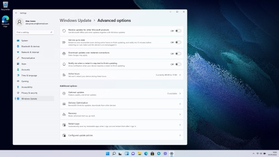 Click Optional updates. Click Optional updates.