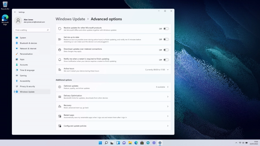 Click Optional updates. Click Optional updates.