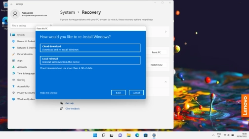 Click the required setting.
