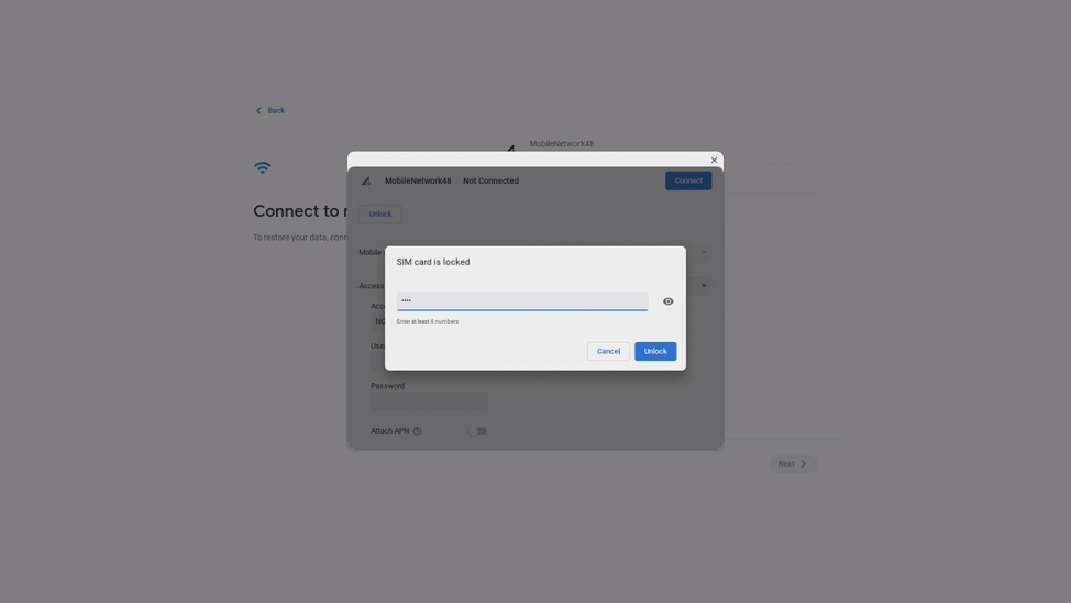 Key in your PIN and click Unlock.
