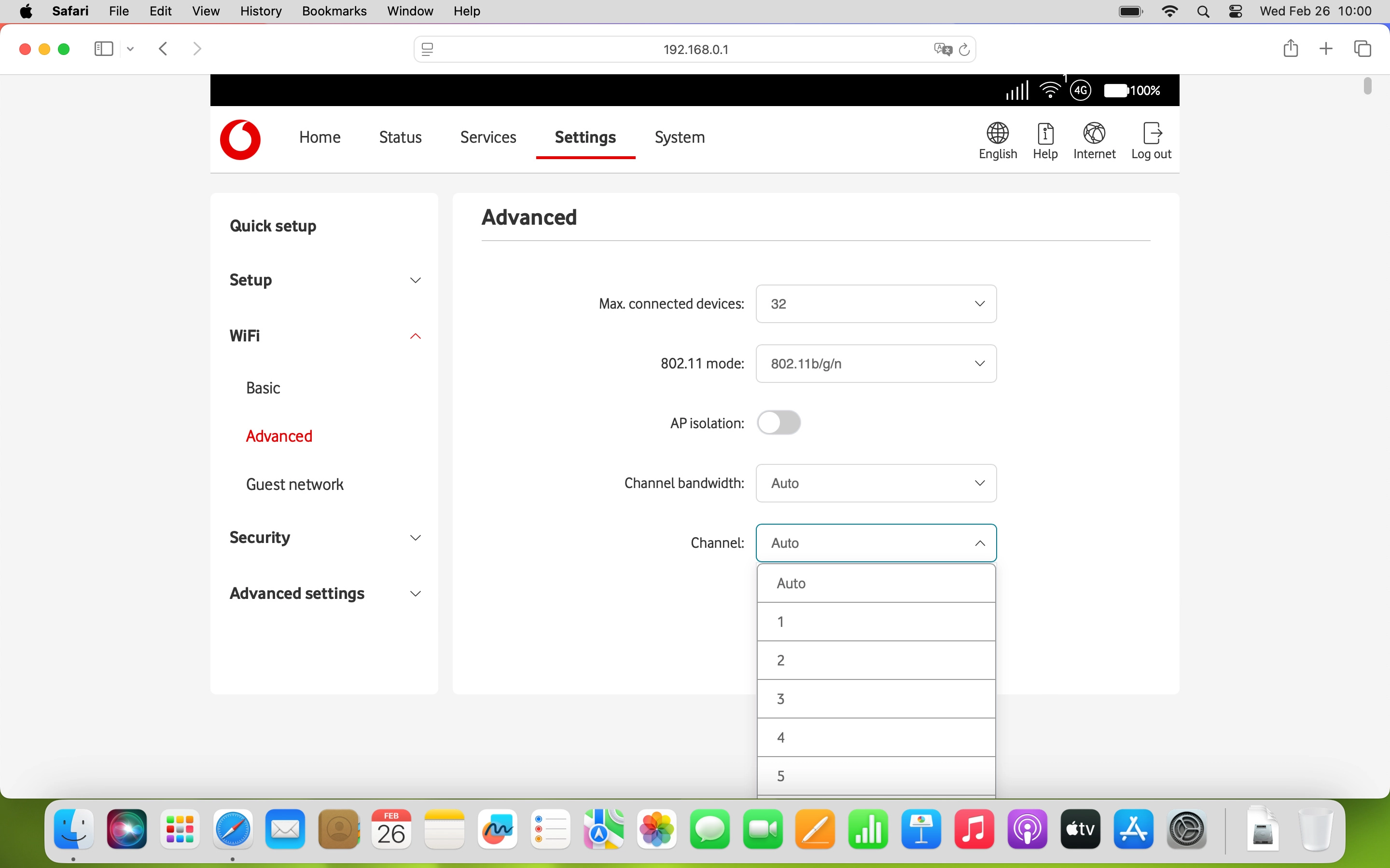 Click the required channel.