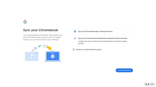Click Accept and continue.