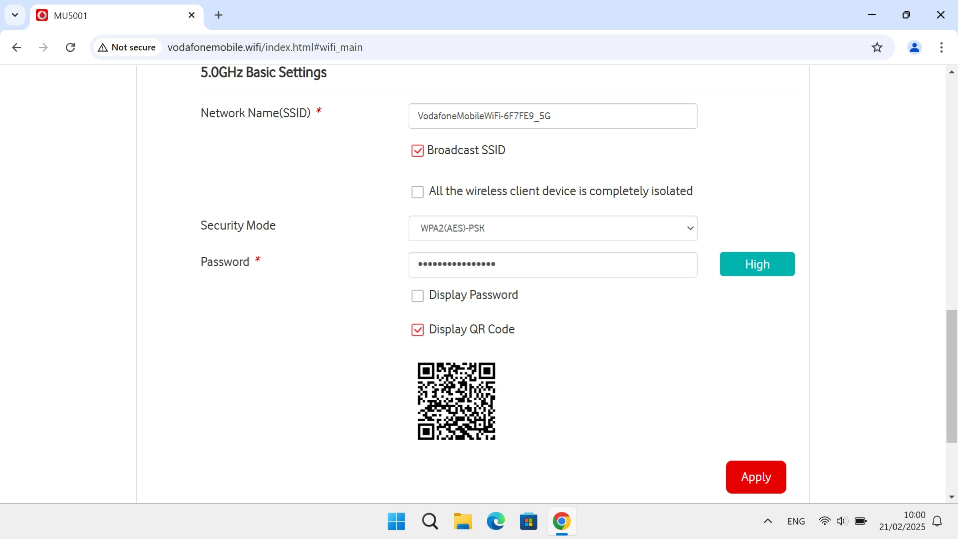 Click the field next to 