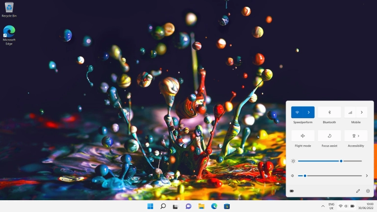Click the flight mode icon to turn the function on or off.