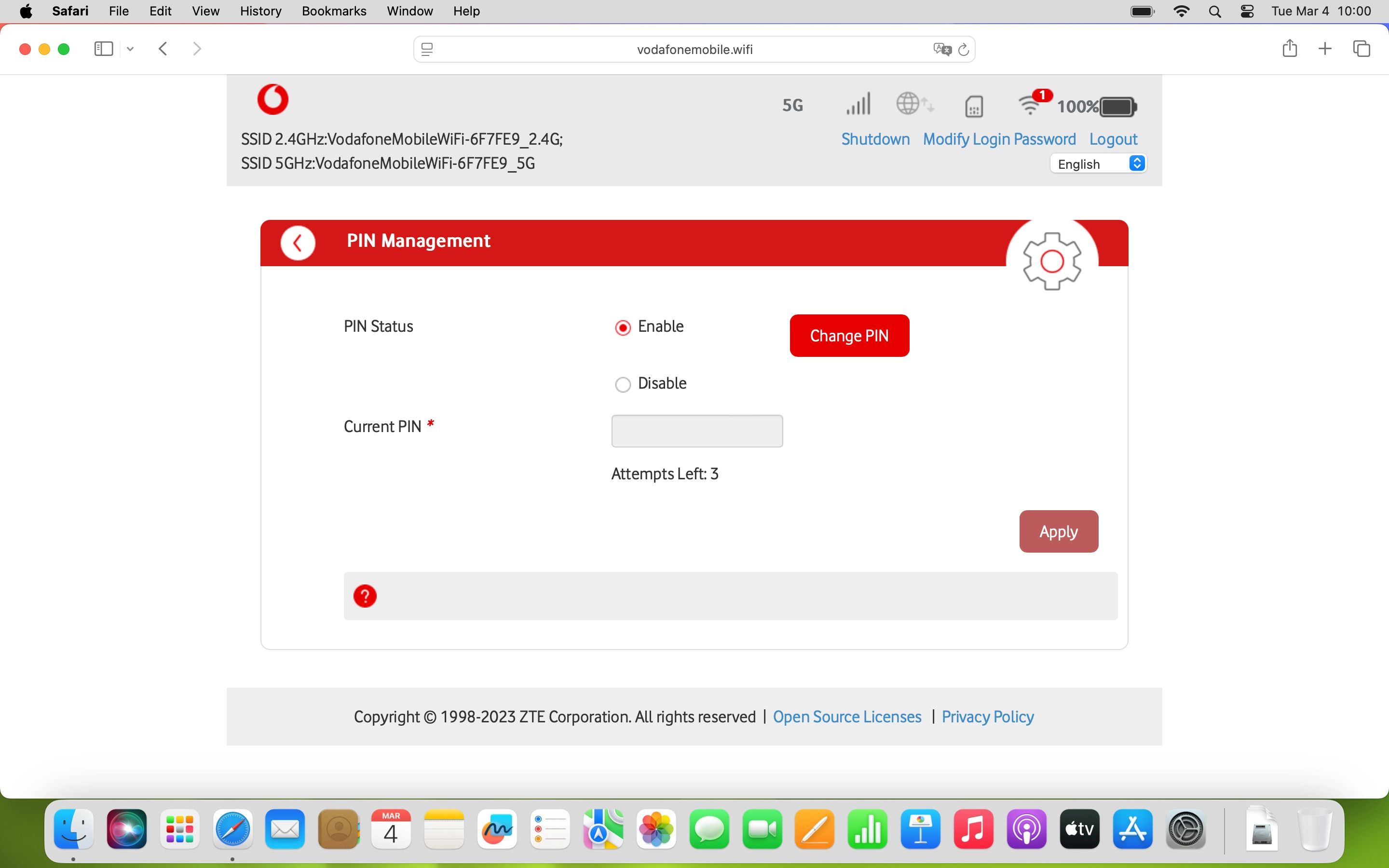 Click the field next to 