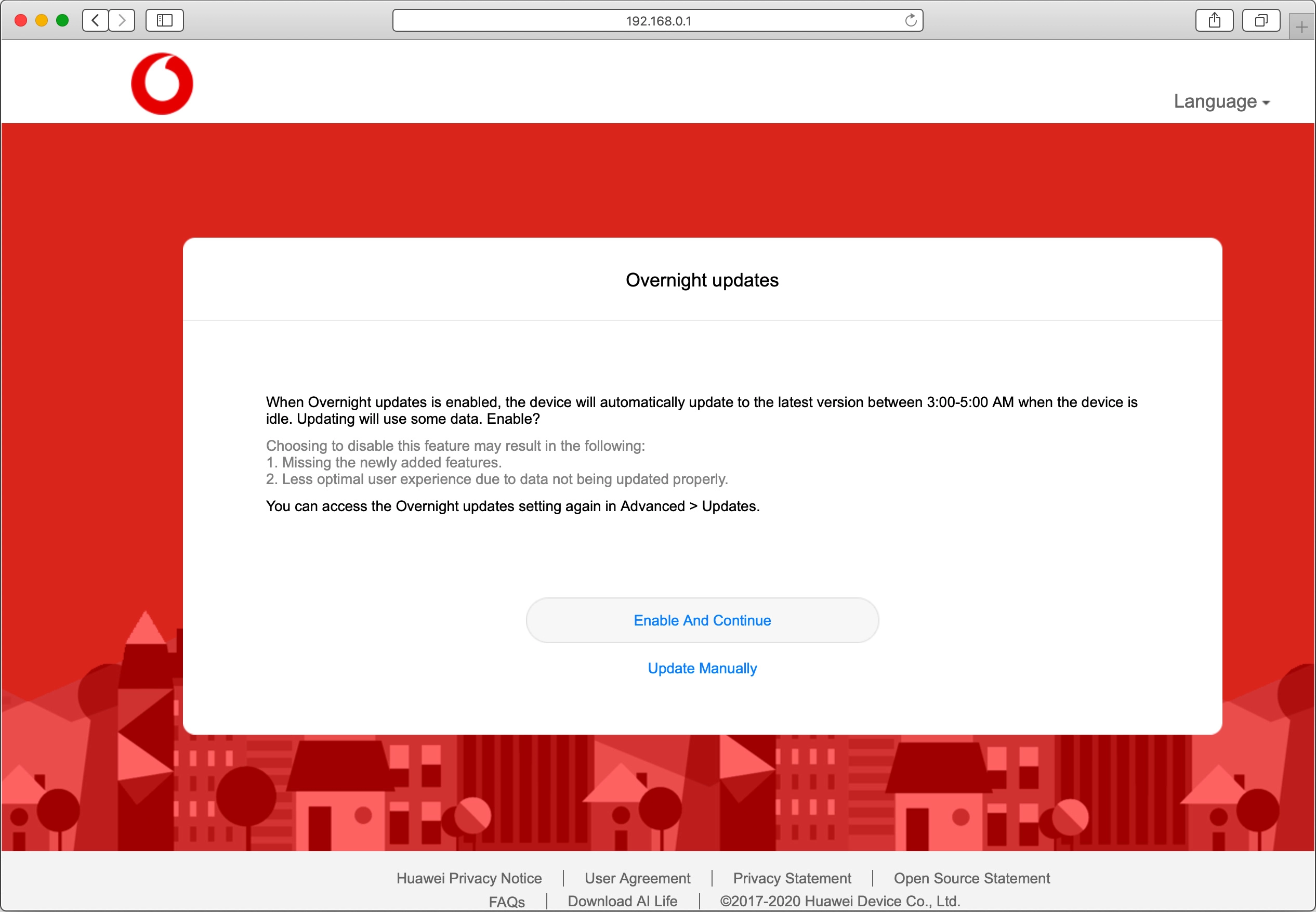 Click Enable And Continue.