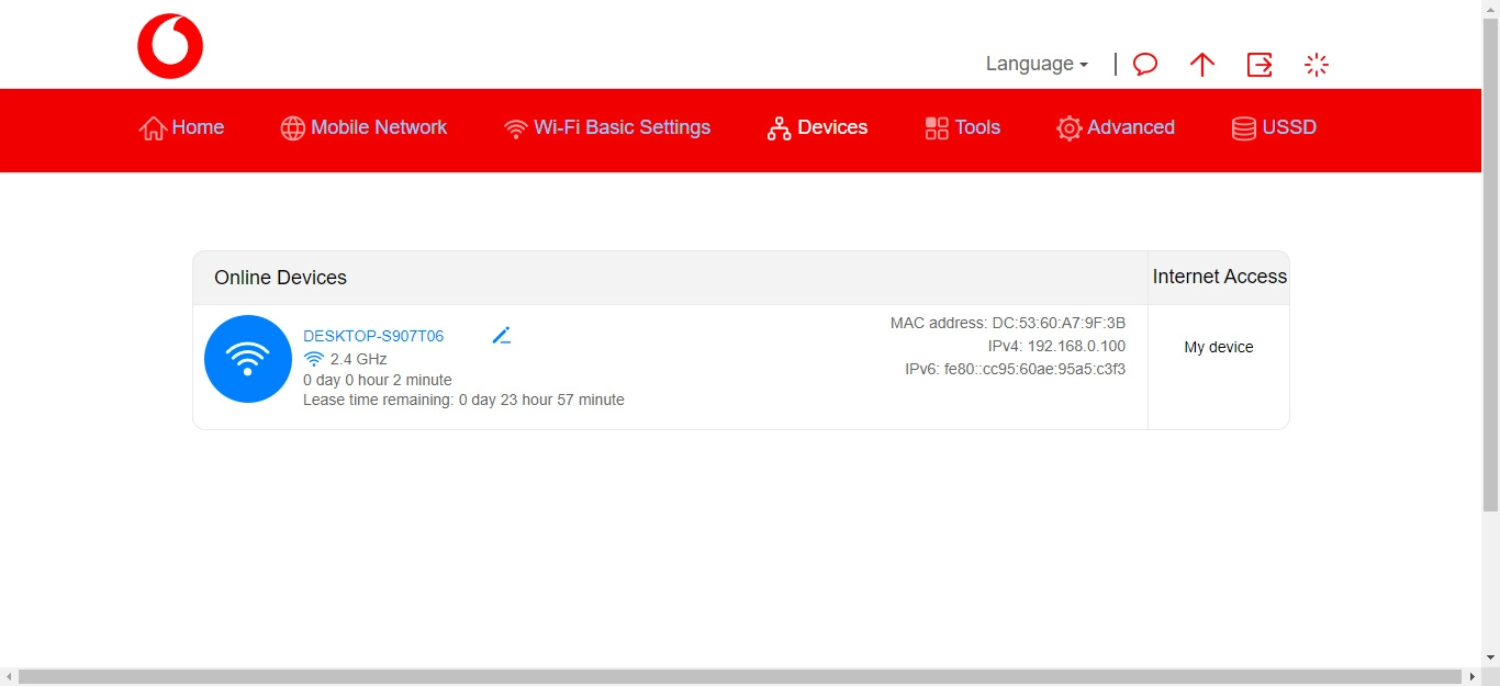 In Devices you can see a list of devices connected to your router.