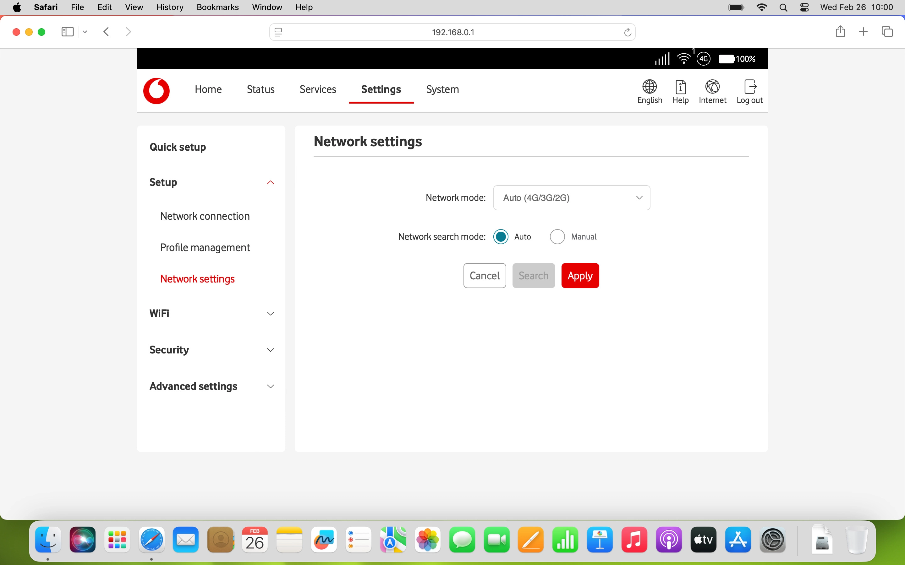 Click the field next to 