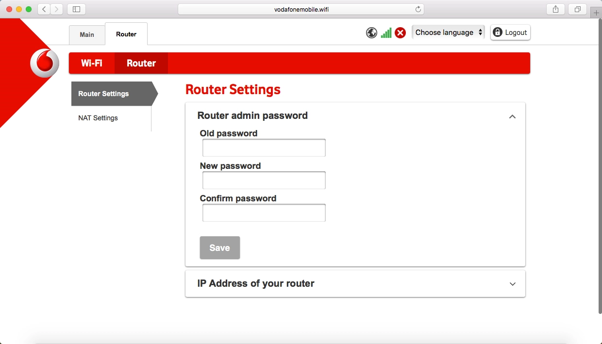 In Router you can edit various security settings such as router name and password and see your router's IP address.