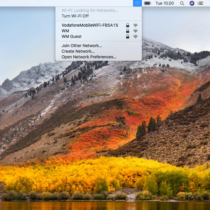 Click the name of your Wi-Fi hotspot.