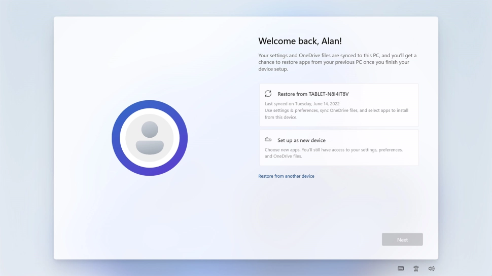 Click Set up as new device.