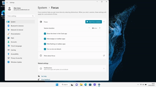 Follow the instructions on the screen to select the required settings for focus mode.