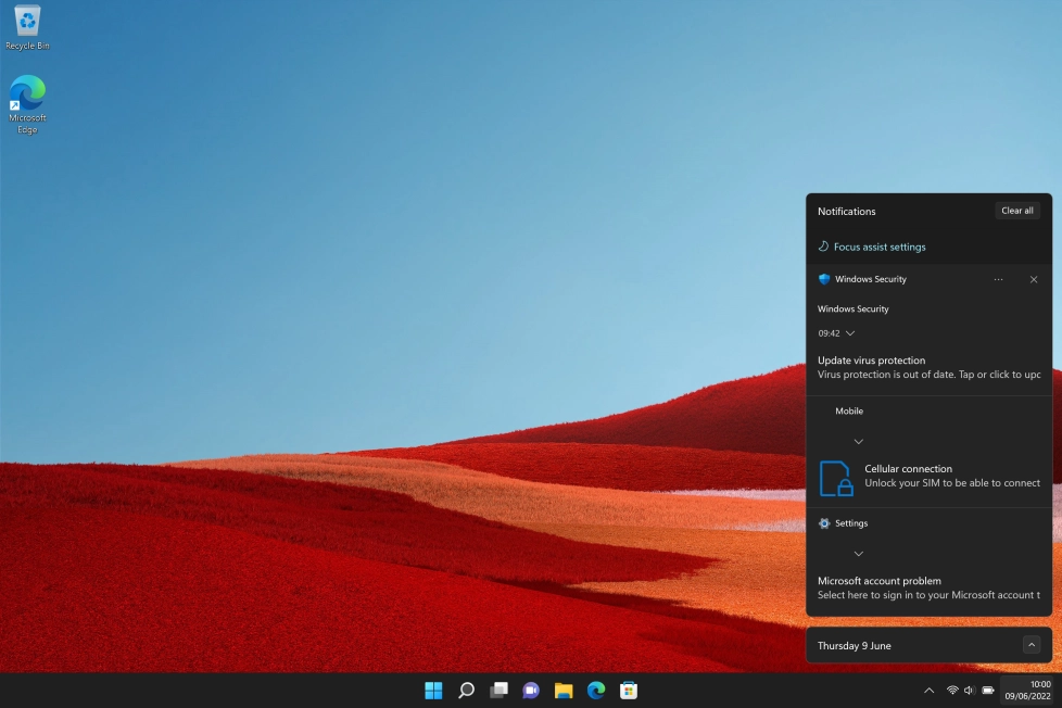 Notifications will be displayed above the calendar. Click arrow down next to the required notification to read it.